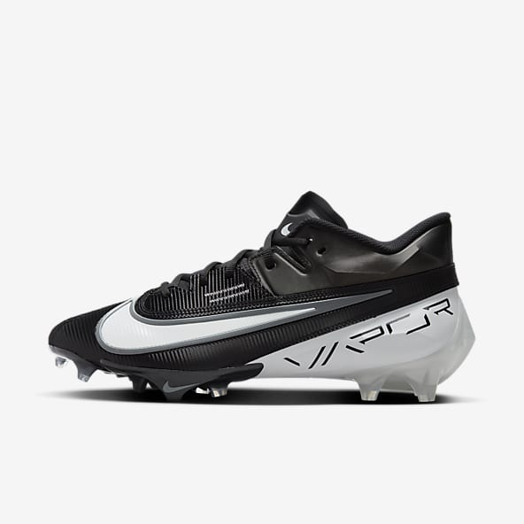 black and white nike football cleats