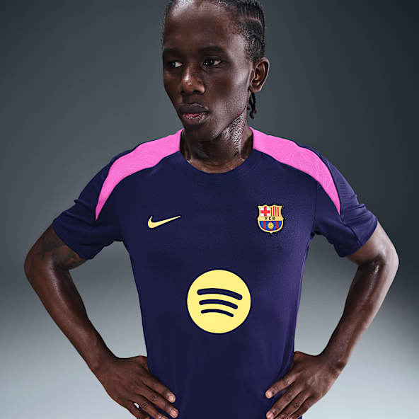 FC Barcelona Strike Nike Dri-FIT Kısa Kollu Erkek Futbol Üstü