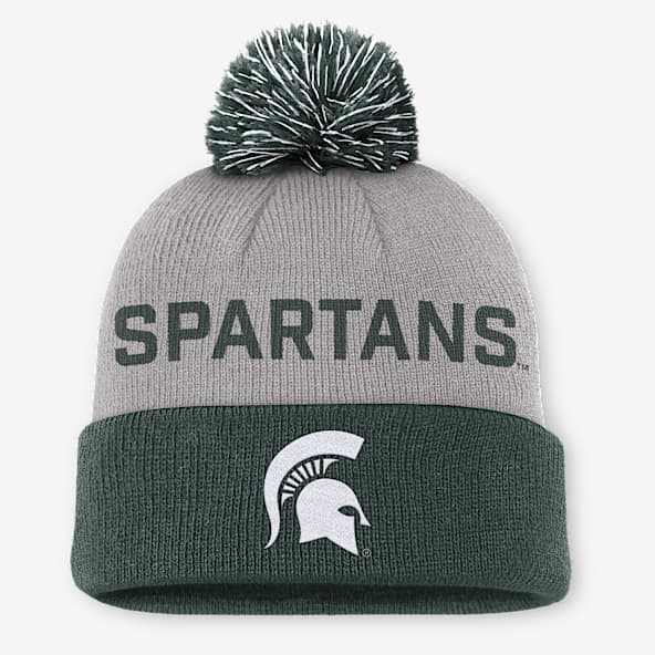 Michigan State Primetime Peak Gorro universitario con puño y pompón Nike para hombre