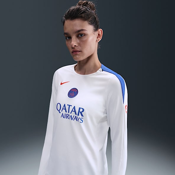 Paris Saint-Germain Strike (tredjeställ) Stickad fotbollströja Nike Dri-FIT Total 90 med rund hals för kvinnor