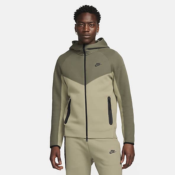 Men's Nike White/Black Sportswear Swoosh Tech Fleece Pullover Hoodie - XL
