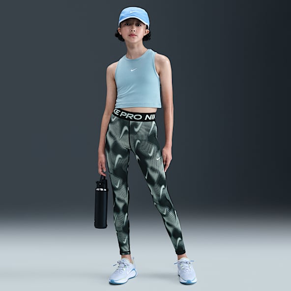 Nike Pro Older Kids' (Girls') Mid-Rise Leggings