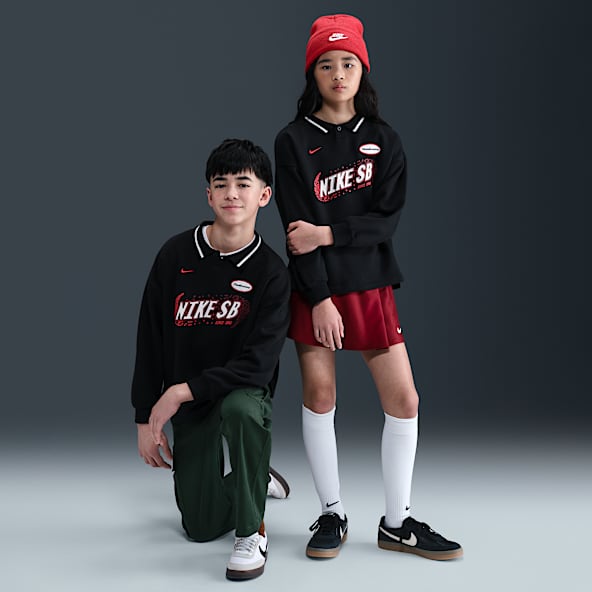 Nike SB Langærmet skater-polotrøje til større børn