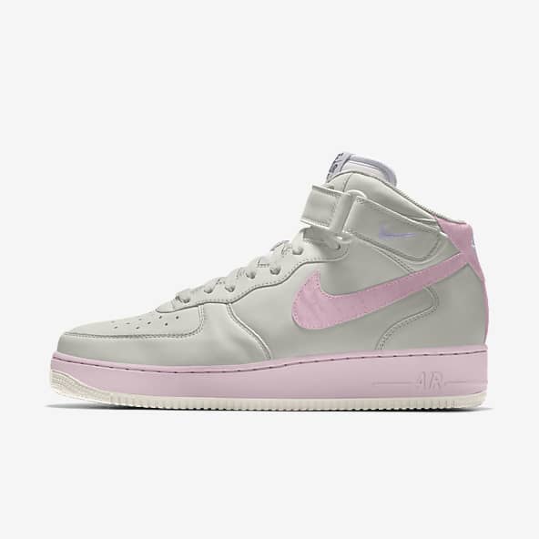 pink air force ones mid