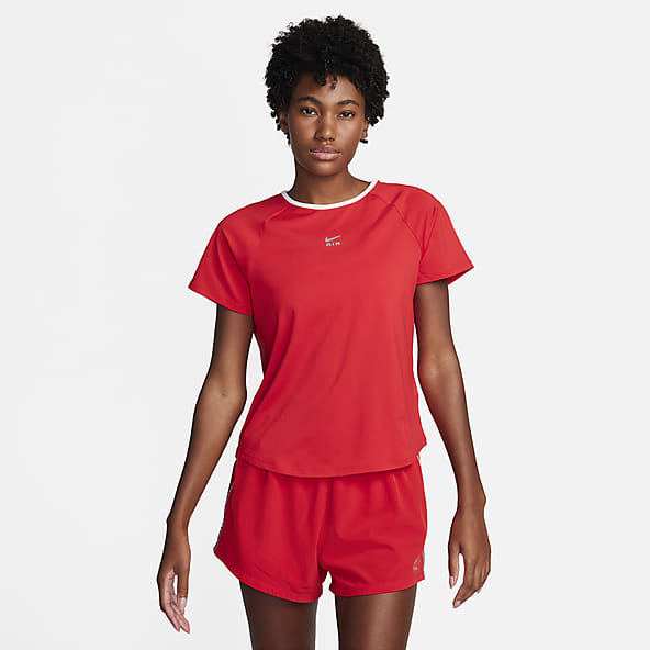 Camisetas nike mujer rojas on sale