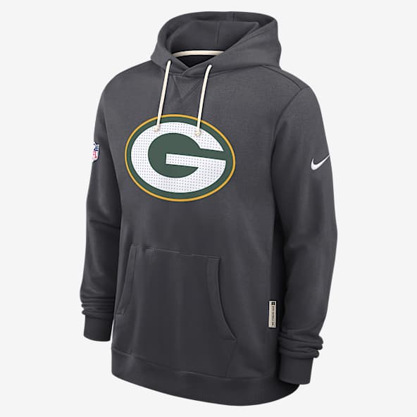 Green Bay Packers Initial Home Sideline Sudadera con gorro sin cierre Nike Dri-FIT de la NFL para hombre