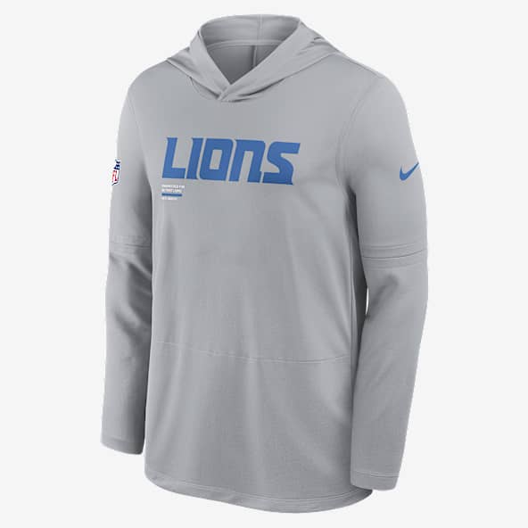 Detroit Lions Pure Fury Sideline Men's Nike Dri-FIT NFL Long-Sleeve Hooded Top