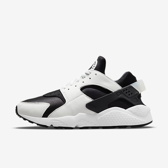 black and gray huaraches