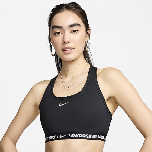 Brassière de sport rembourrée à maintien normal Nike Swoosh Front Zip pour  femme