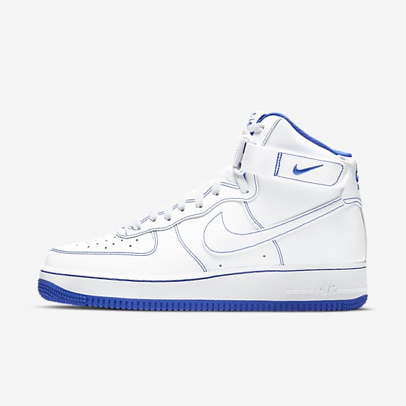 blue nike high top shoes