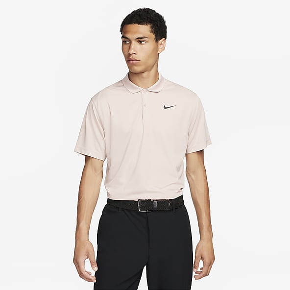 Mens pink nike golf shirts top
