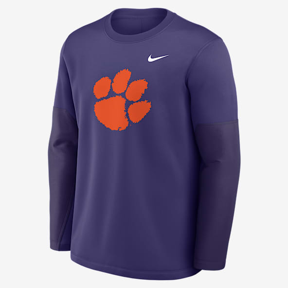 Clemson Sideline Coach Men's Nike Therma-FIT College Long-Sleeve T-Shirt