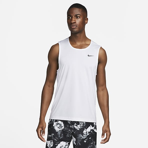 Nike Dri-fit Tank Top (white/black) Men's Sleeveless for Men