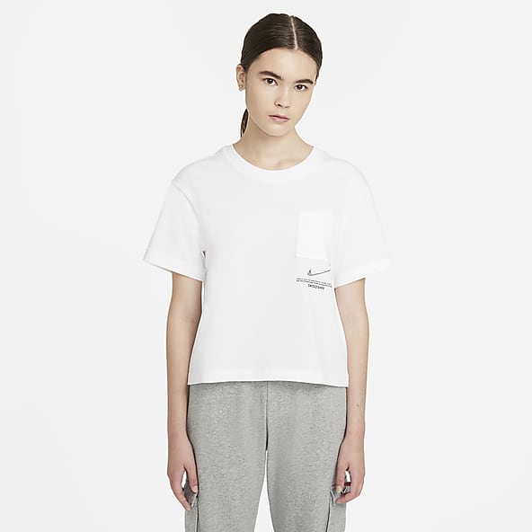 Women's White Tops \u0026 T-Shirts. Nike GB