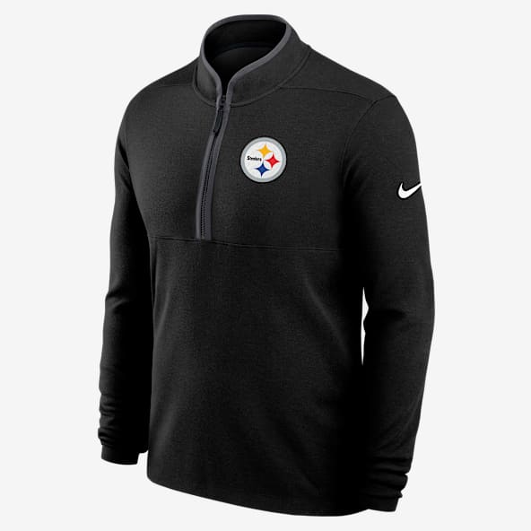 Pittsburgh Steelers Logo Victory Playera de manga larga Nike Dri-FIT de la NFL de medio cierre para hombre