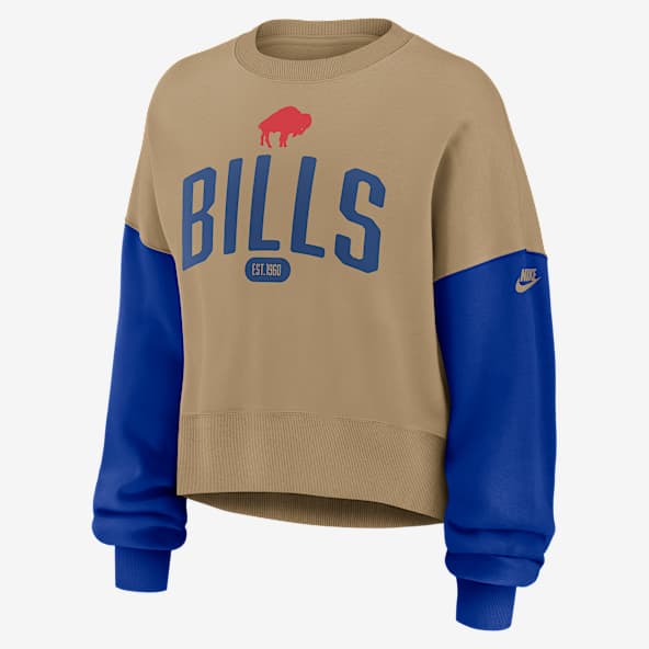 Buffalo Bills Rewind Sudadera de cuello redondo sin cierre Nike de la NFL para mujer