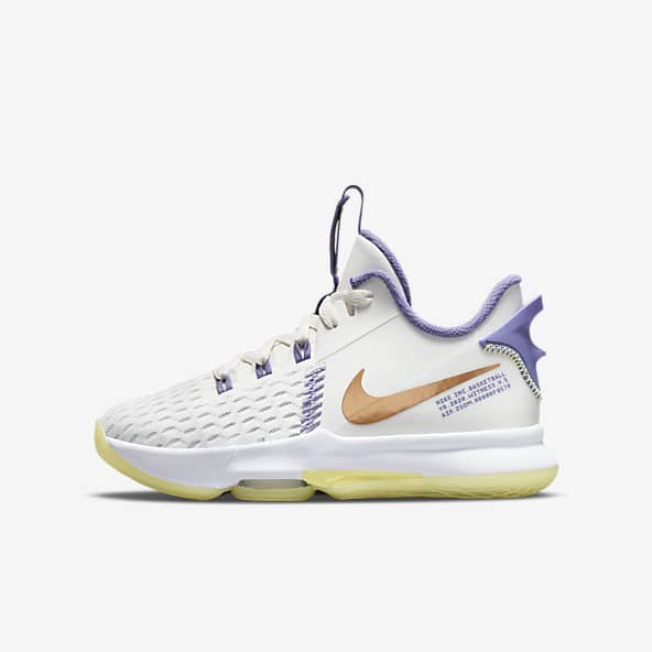 lebron shoes white and purple