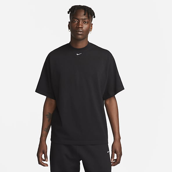 Men's Nike T-Shirt Air Max Logo T-Shirt Top Tee - White Black Blue