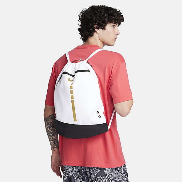 Drawstring Backpack Bag, Waterproof Draw String Back Sack With Zip Pocket,  Gym Drawstring Bags Swim Bag For Men Women-red