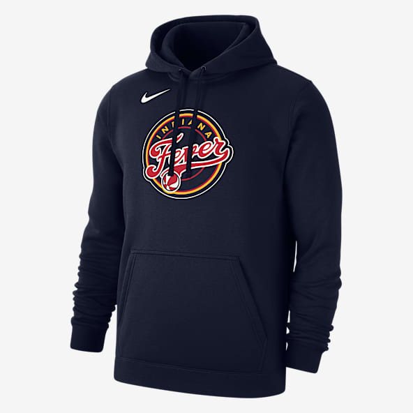 Indiana Fever Club Sudadera con gorro sin cierre Nike de tejido fleece de la WNBA para hombre