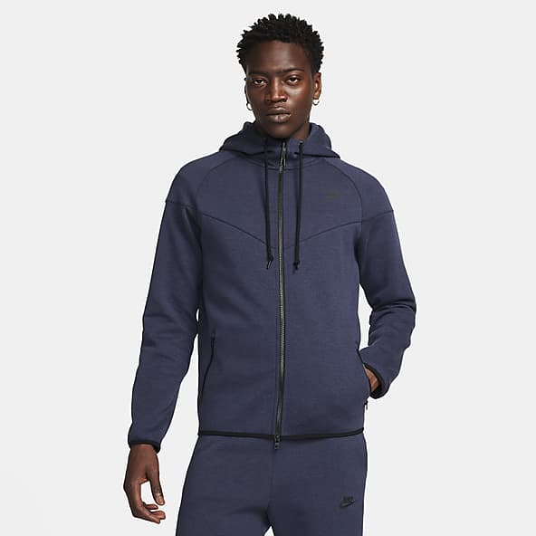 Nike tech fleece navy hoodie on sale