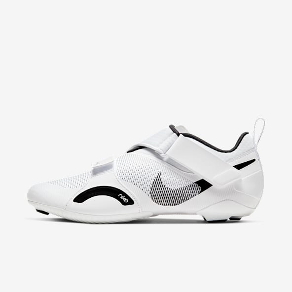 white nike velcro sneakers