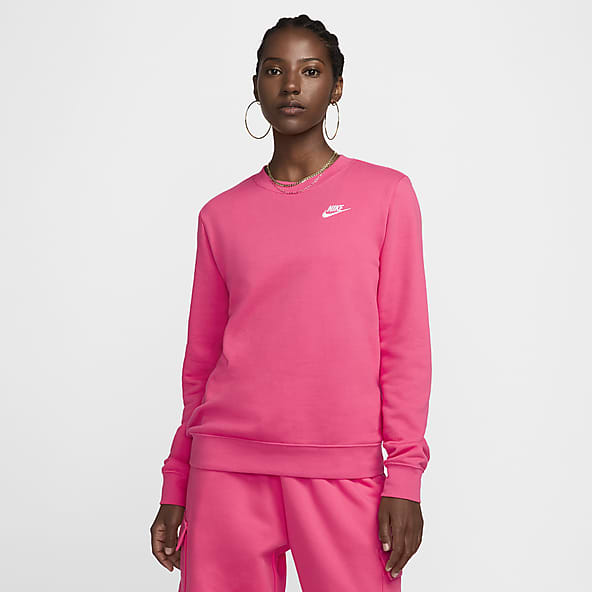 womens pink nike sweater