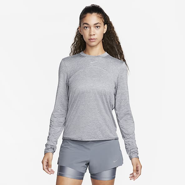 Nike Women's Dri-Fit Element Long Sleeve Running Top, Navy, XL at