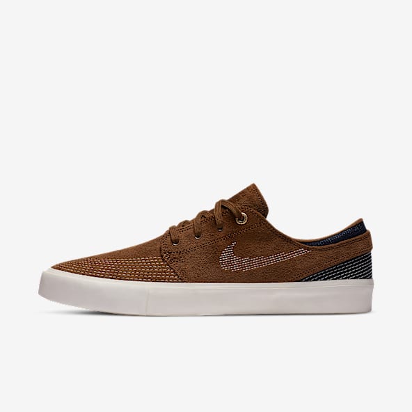 leather slip on skate shoes