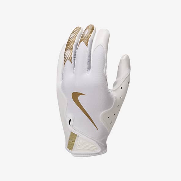 White and gold nike gloves shop