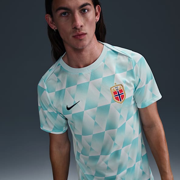 Norveç Academy Pro Nike Dri-FIT Maç Öncesi Kısa Kollu Erkek Futbol Üstü