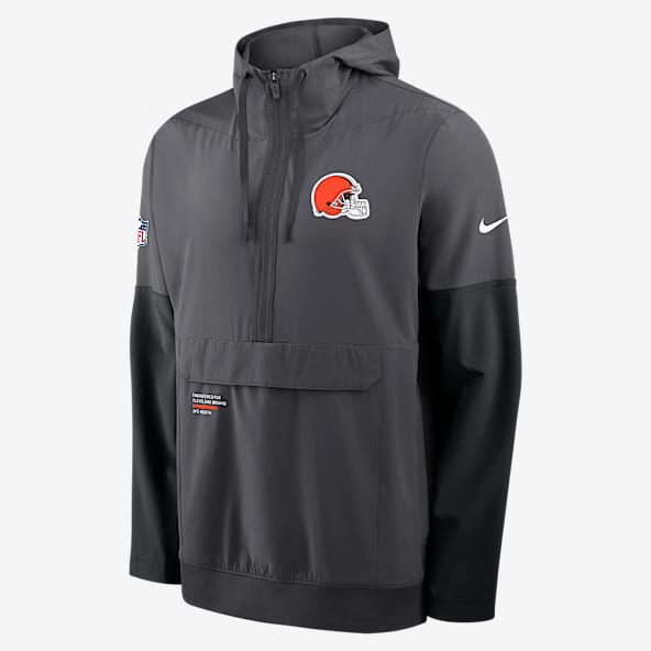 Cleveland Browns Well Rounded Anorak Chamarra Nike de la NFL con gorro de medio cierre para hombre