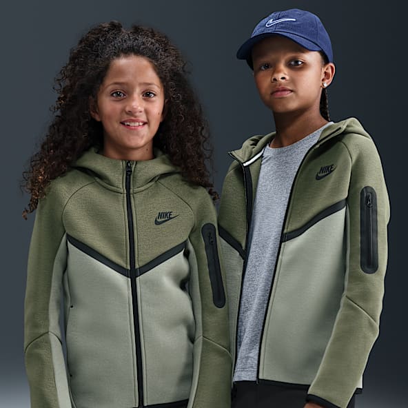 Nike Sportswear Tech Fleece Sudadera con gorro de cierre completo para niños talla grande