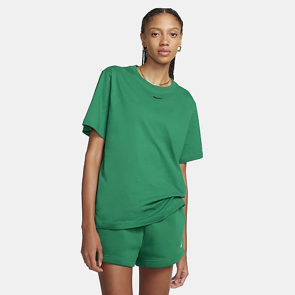 Nike Womens Sportswear Essential Cropped Tee Green L