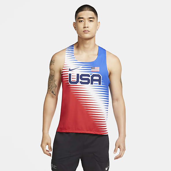 red and white nike tank top