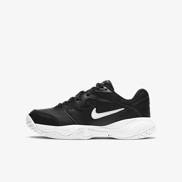 Girls black nike tennis shoes clearance