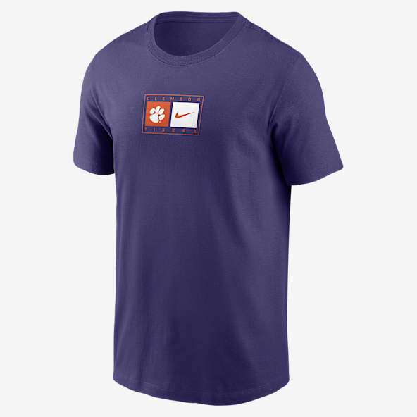 Clemson Campus Logo Swoosh Men's Nike College T-Shirt