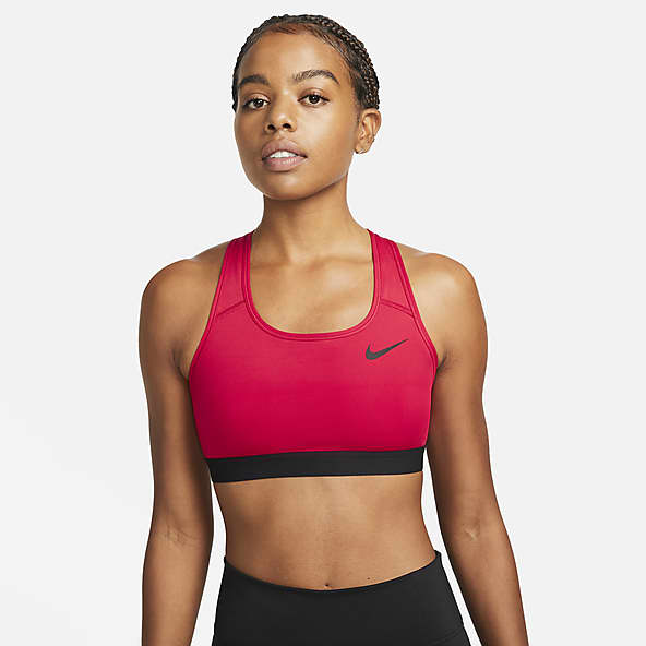 Nike Air Training Indy light support strappy sports bra in hot