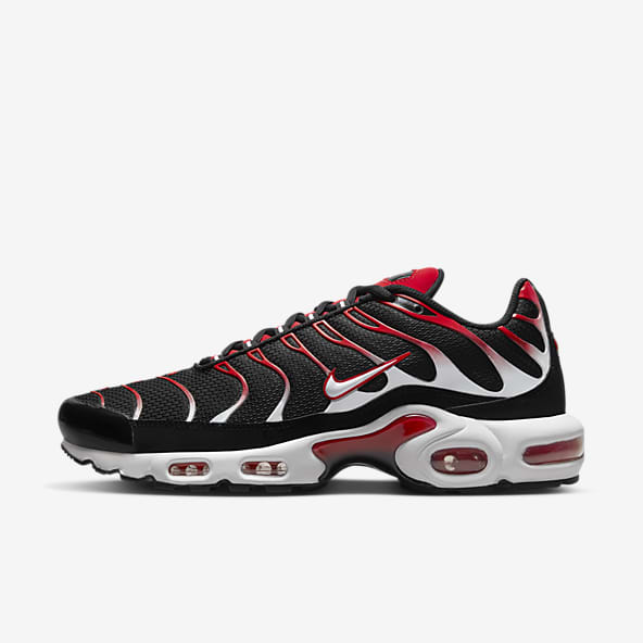 red and white nike air max plus