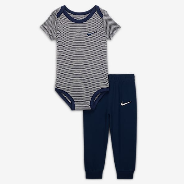 Nike Baby (0-6M) Striped Bodysuit and Joggers Set