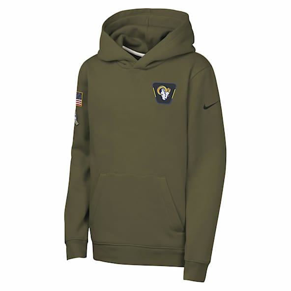 Nike Club Fleece (NFL Los Angeles Rams) Big Kids' "Salute to Service" Pullover Hoodie