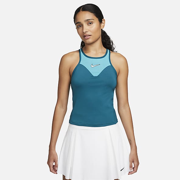 Nike Womens Crochet Tank Top - Blue