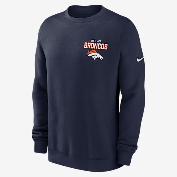 Denver Broncos Draw Block Club Sudadera de cuello redondo sin cierre Nike de la NFL para hombre