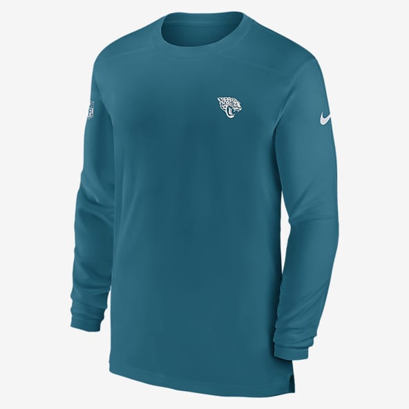 Nike / Men's Jacksonville Jaguars Sideline Therma-FIT Teal Pullover Hoodie