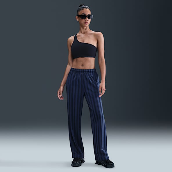 Nike Sportswear Women's Mid-Rise Loose Jacquard Striped Tracksuit Bottoms
