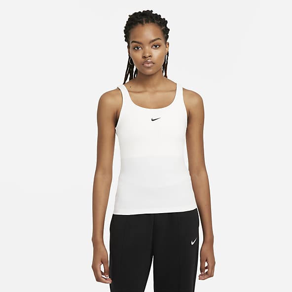 Women's White Tank Tops & Sleeveless Shirts. Nike AT