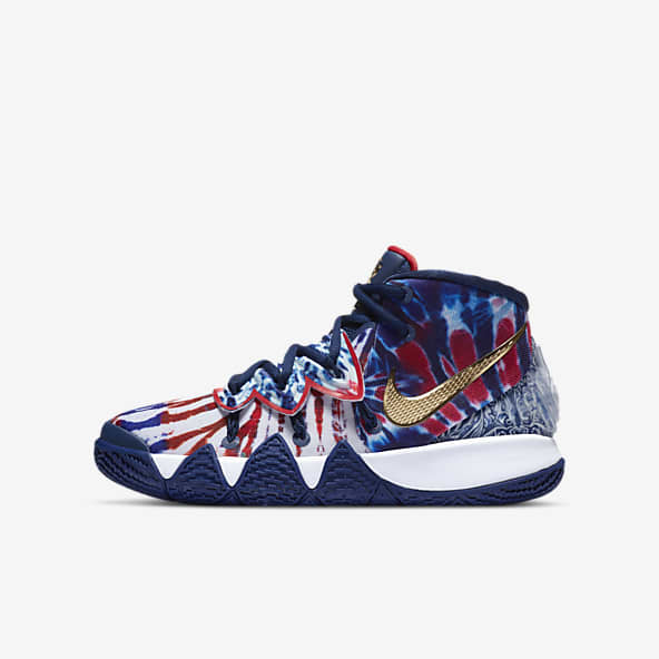 kyrie irving shoes blue and red