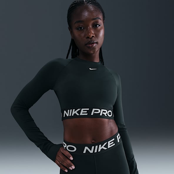 Nike Pro Women's Dri-FIT Cropped Long-Sleeve Top