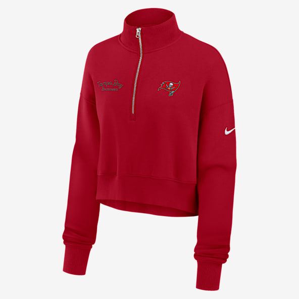 Tampa Bay Buccaneers Phoenix Women's Nike NFL Cropped 1/4-Zip Crew