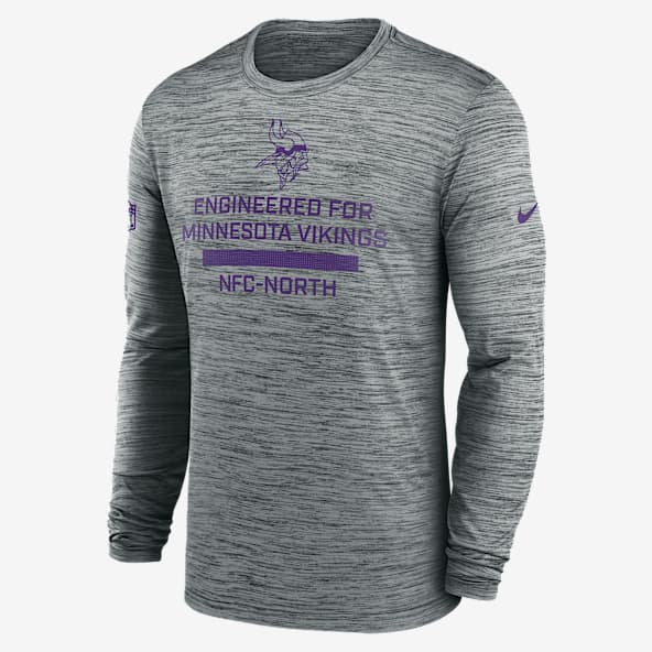 Minnesota Vikings Sideline Team Issue Velocity Playera de manga larga Nike Dri-FIT de la NFL para hombre